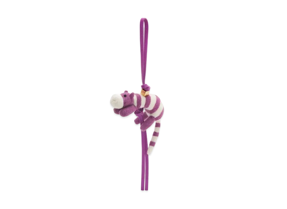 LOEWE x Howl's Moving Castle Tiger Charm In Felt "Purple/White"