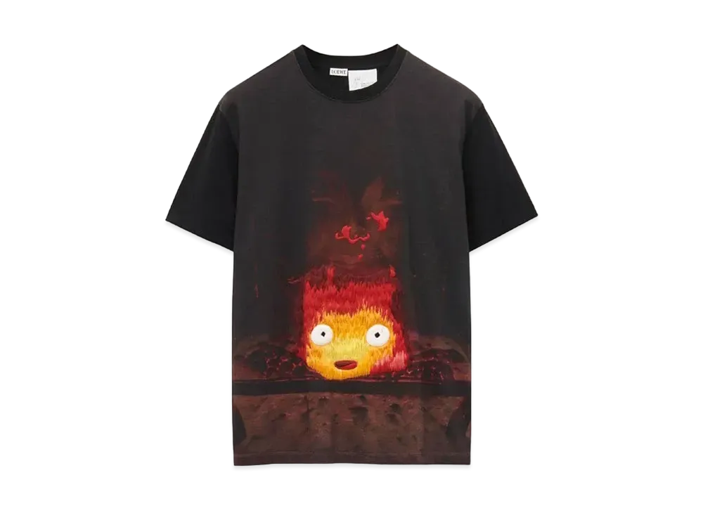 ロエベ x ハウルの動く城 カルシファー Tシャツ (コットン) オンライン限定 "マルチカラー" SB44Y22X06