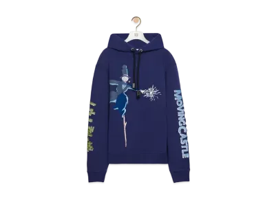 LOEWE x Howl's Moving Castle Turnip Head Hoodie In Cotton "Navy Blue"