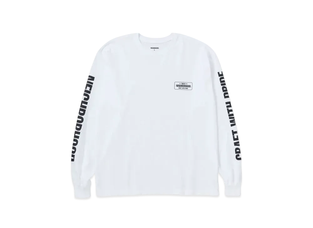 NEIGHBORHOOD NH . Tee LS-1 "White"