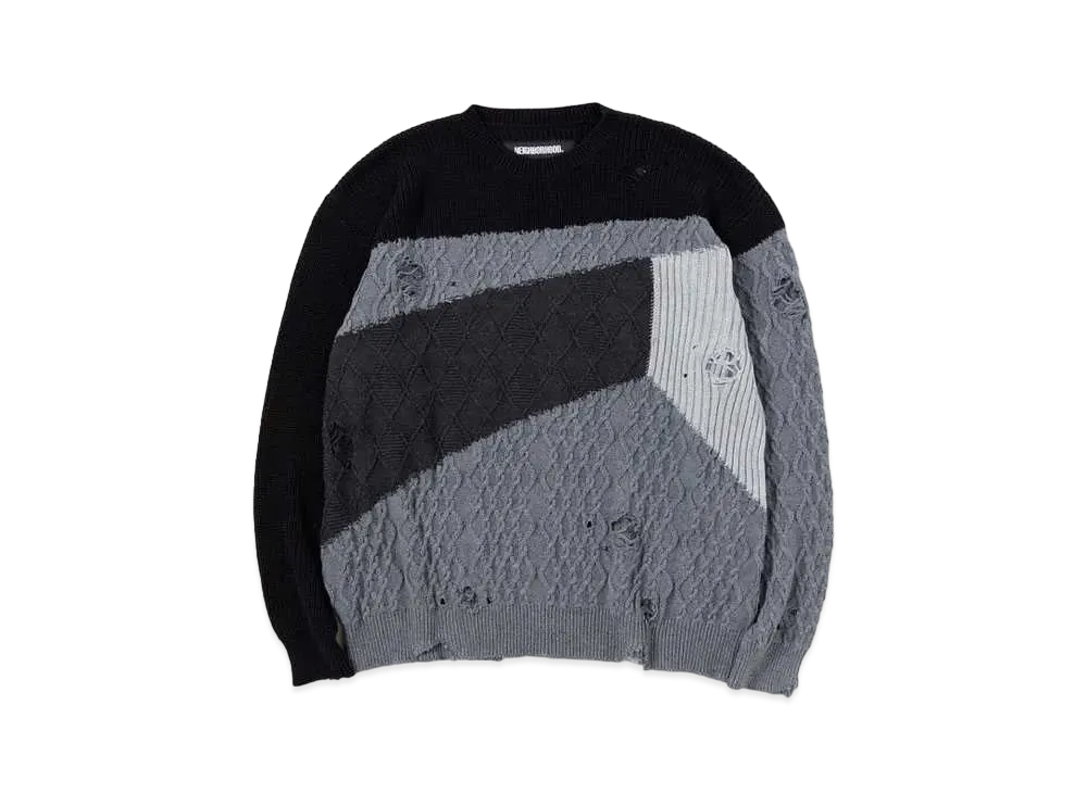 NEIGHBORHOOD Patchwork Sweater "Black"