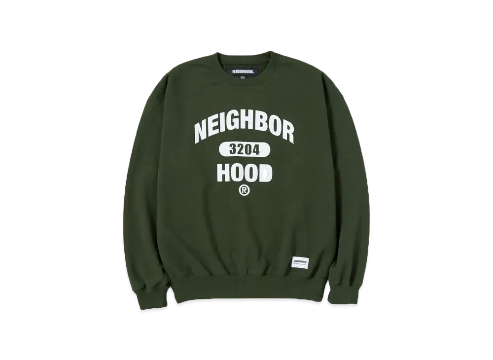NEIGHBORHOOD College Sweatshirt LS "Green"