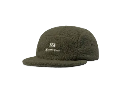 WIND AND SEA x Snow Peak Thermal Boa Fleece Cap "Olive"