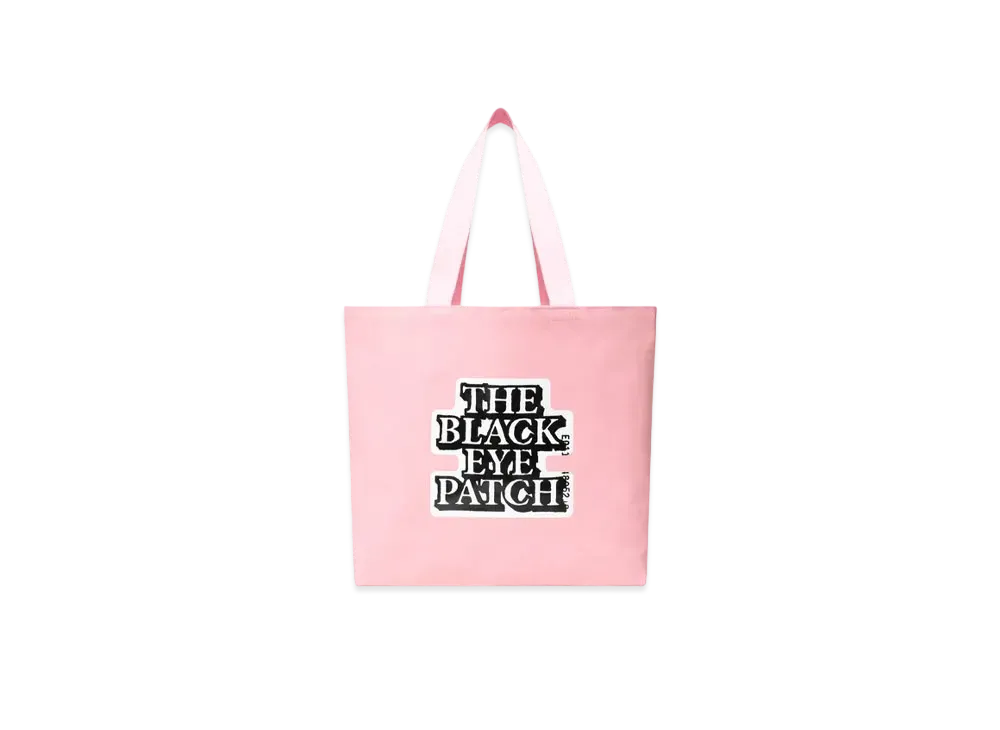 Black Eye Patch OG Label Tote Bag Large "Pink"