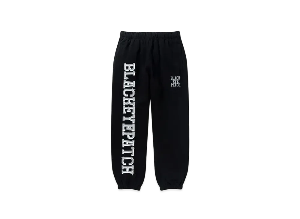 Black Eye Patch Iced College Sweat Pants "Black"