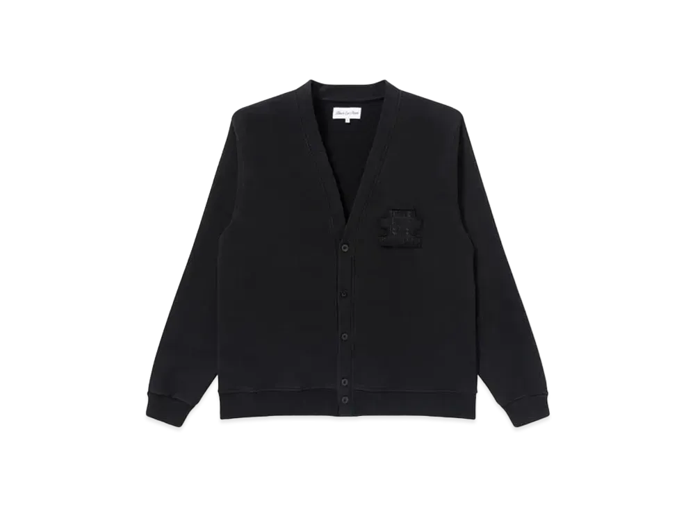 Black Eye Patch OG Label Dyed Cardigan "Black"