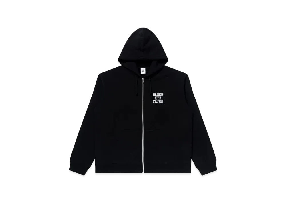 Black Eye Patch Iced College Zip Hoodie "Black"