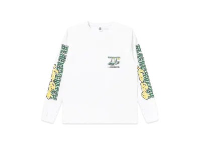 Black Eye Patch Auto Body L/S Tee "White"