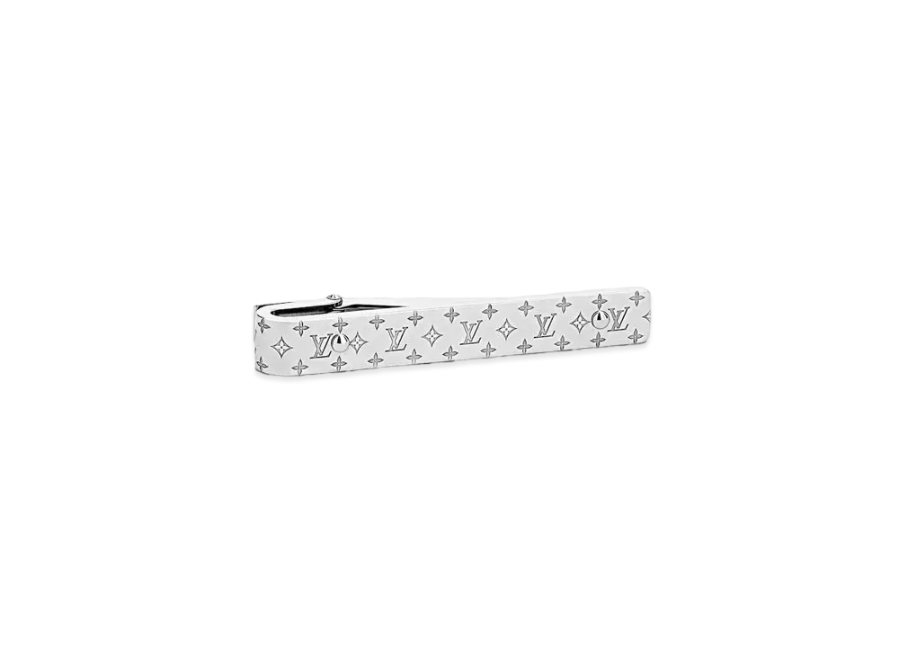 Louis Vuitton Monogram Bold Tie Pin "Silver"