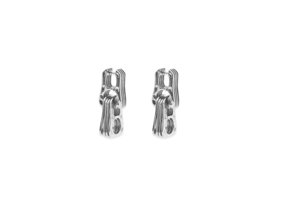 BALENCIAGA Punk Earrings "Antique Silver"