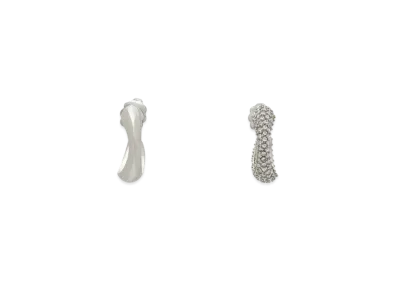 Saint Laurent Mini Hoop Earrings In Metal "Palladium"