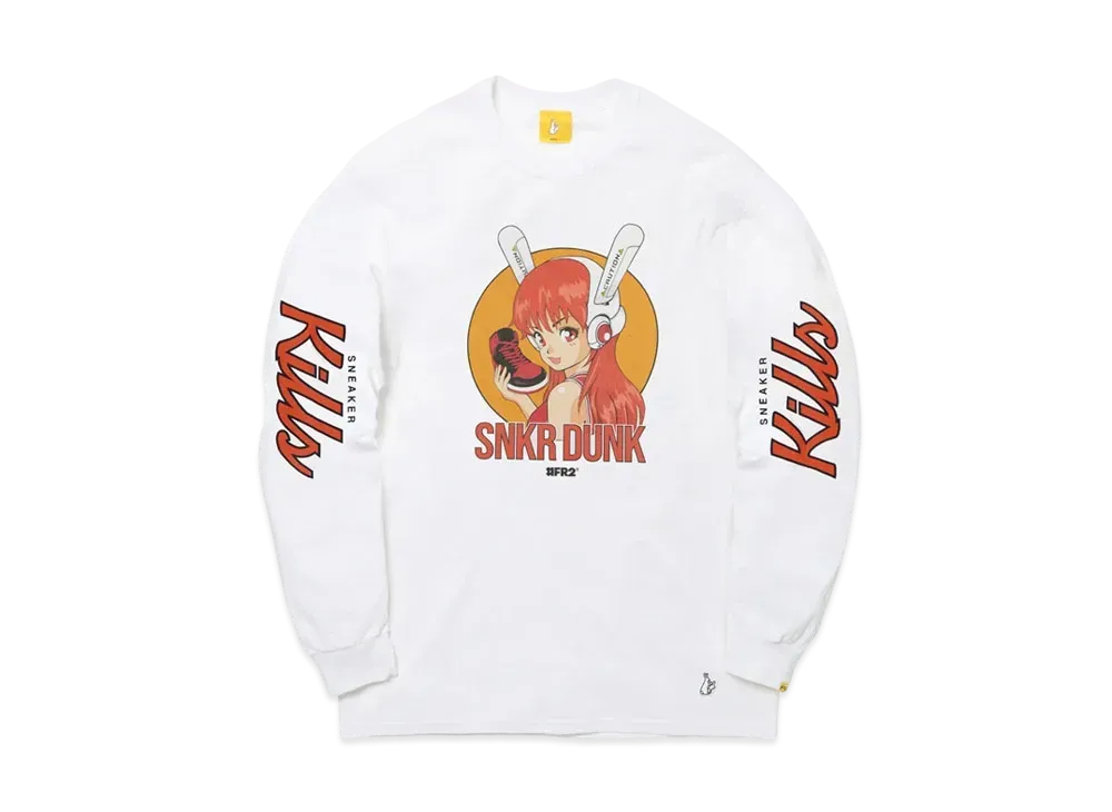 SNKRDUNK collaboration with #FR2 The Girl Long Sleeve T-shirt "White"