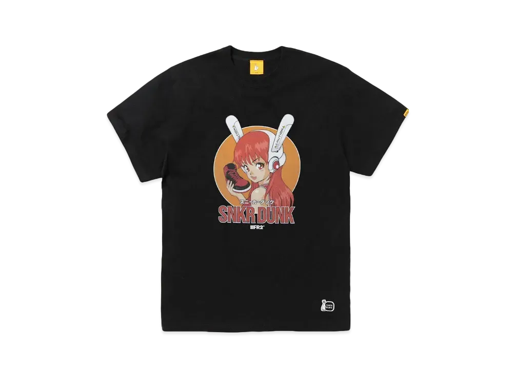 SNKRDUNK collaboration with #FR2 The Girl T-shirt "Black"