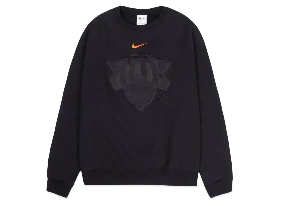 キス ナイキ ニューヨーク ニックス フリース クルーネック "ブラック" 