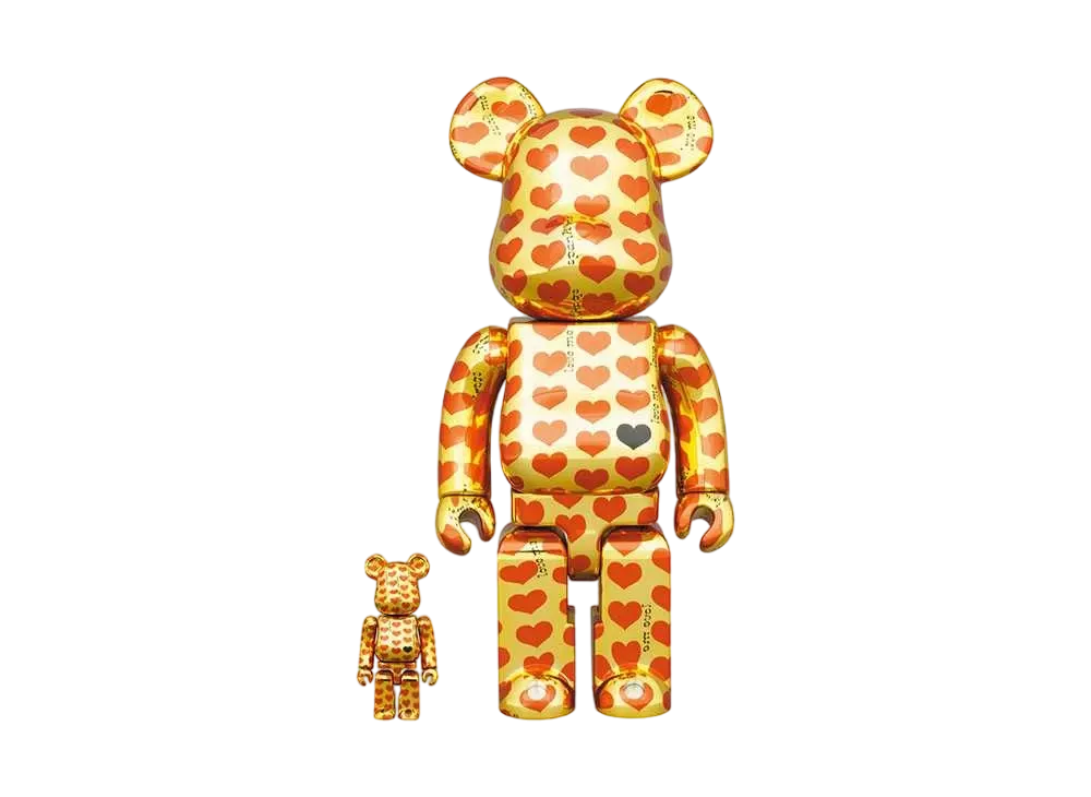 Bearbrick Gold Heart 100% & 400%