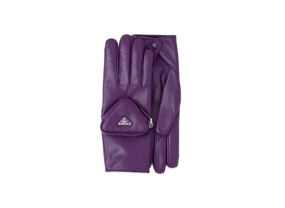 PRADA Napa Leather Gloves "Purple"
