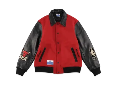 WIND AND SEA x NBA Leather Melton Jacket (Chicago Bulls) "CHI"