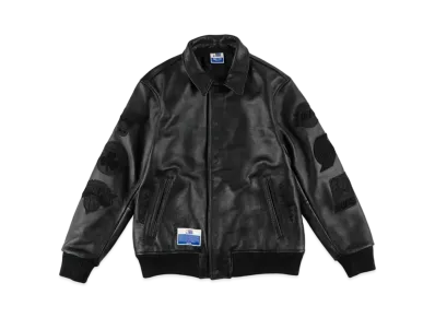 WIND AND SEA x NBA Leather Jacket "Black"