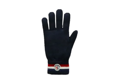 MONCLER Tricolour Knit Gloves "Night Blue"