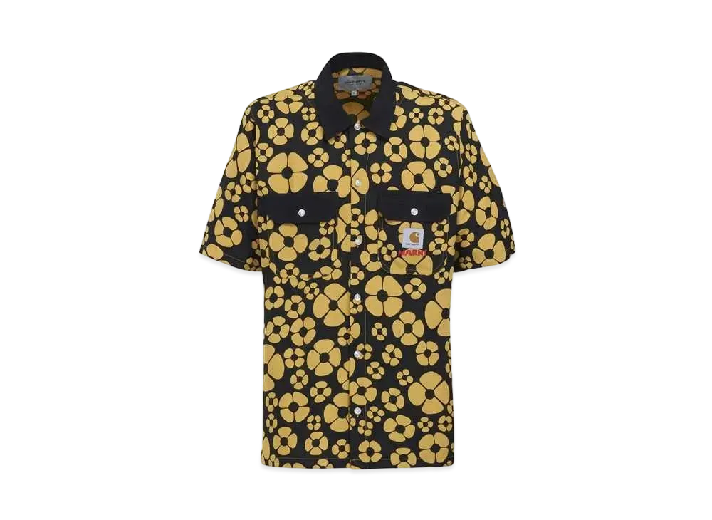 Marni x Carhartt WIP Yellow Short-Sleeved Floral Shirt "Sunflower"