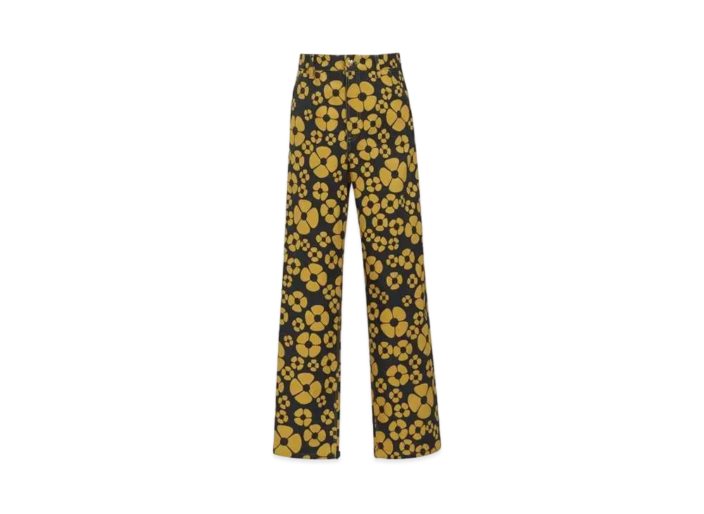Marni x Carhartt WIP Yellow Floral Trousers "Sunflower"