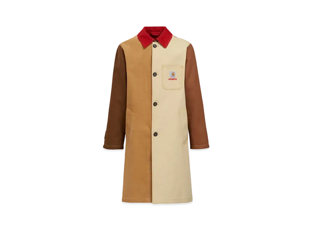 Marni x Carhartt WIP Brown Colour-Block Coat "Tobacco"