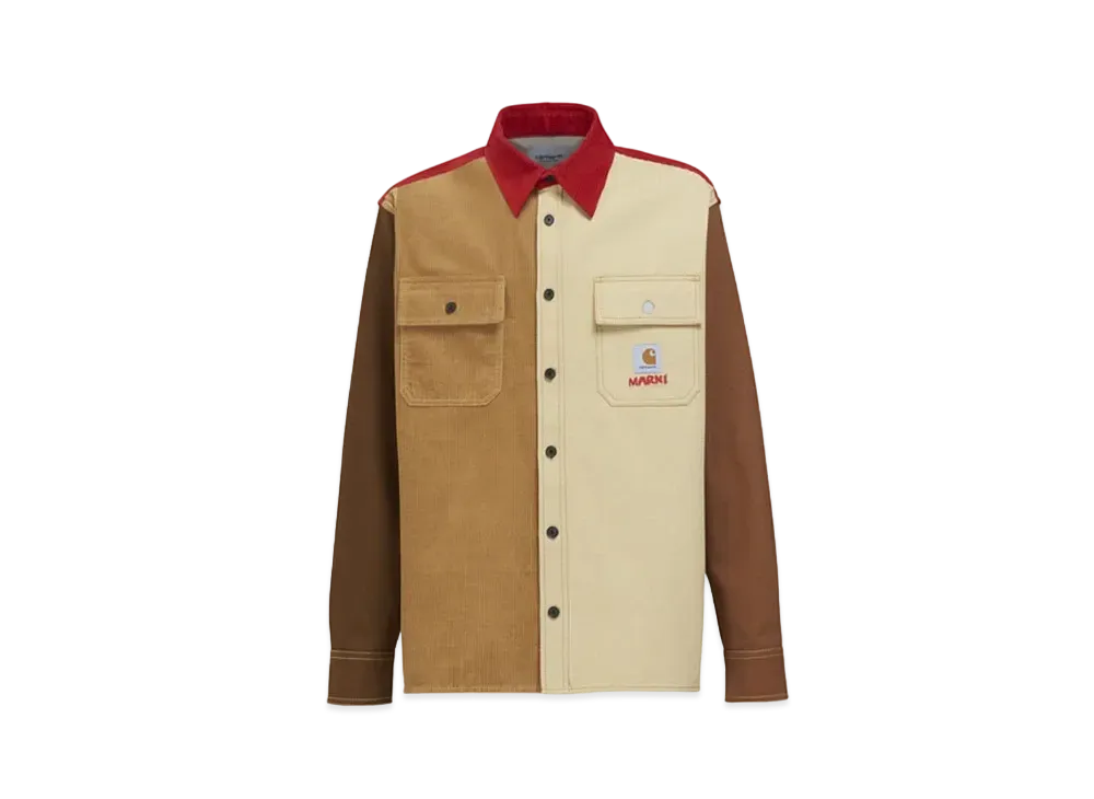 Marni x Carhartt WIP Bio Cotton Colour-Block Overshirt "Tobacco"