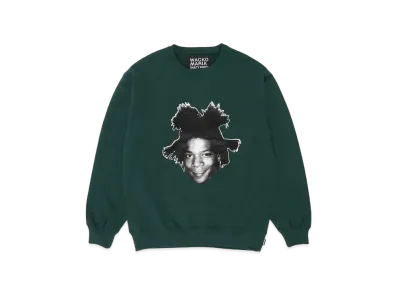 WACKO MARIA Jean-Michel Basquiat / Heavy Weight Sweat Shirt "Green"