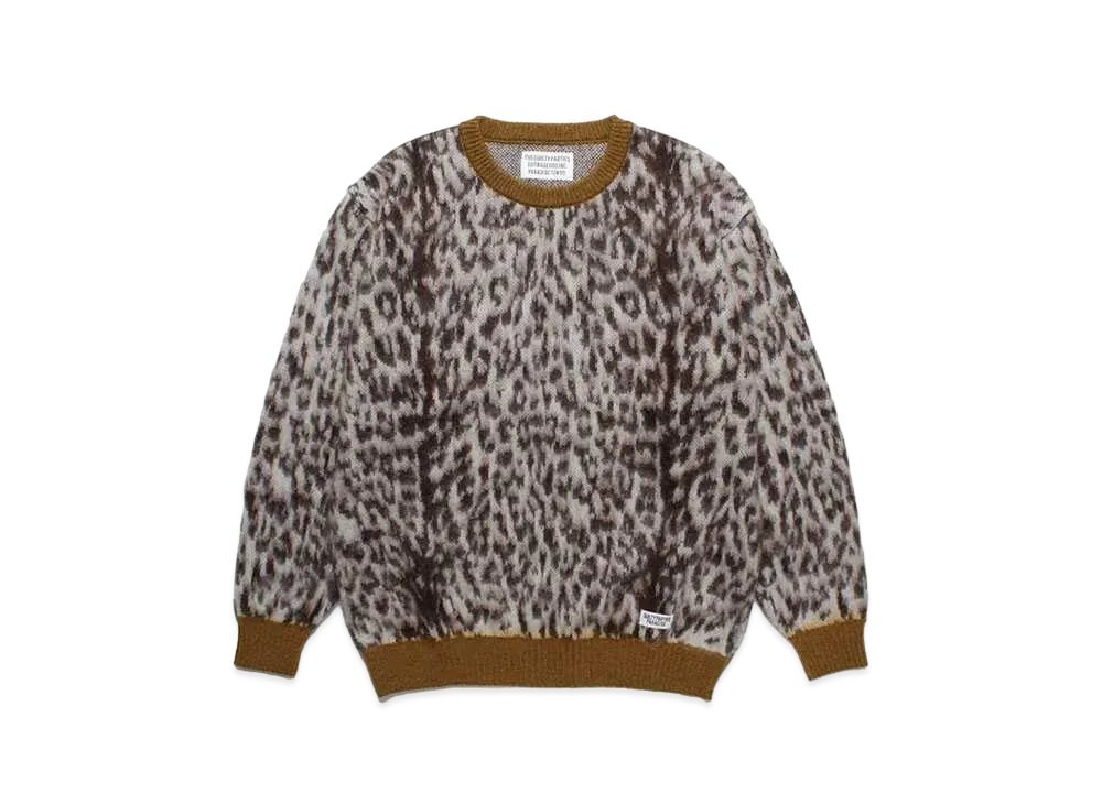 WACKO MARIA Mohair Knit Jacquard Sweater "White"