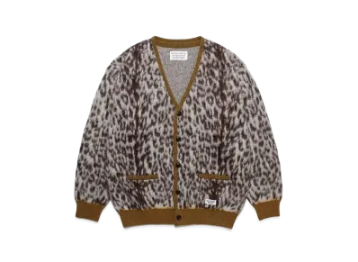 WACKO MARIA Mohair Knit Jacquard Cardigan "White"