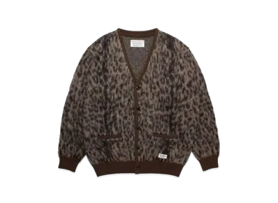 WACKO MARIA Mohair Knit Jacquard Cardigan "Beige"