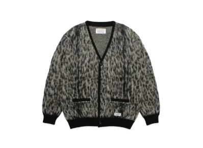 WACKO MARIA Mohair Knit Jacquard Cardigan "Gray"