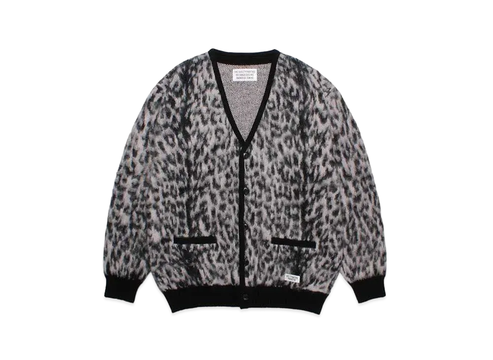WACKO MARIA Mohair Knit Jacquard Cardigan "Pink"