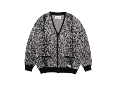 WACKO MARIA Mohair Knit Jacquard Cardigan "Pink"