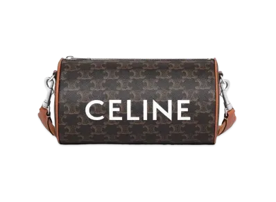 CELINE Cylinder Bag In Triomphe Canvas "Tan"