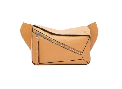 LOEWE Small Puzzle Bumbag In Diamond Calfskin "Warm Desert"