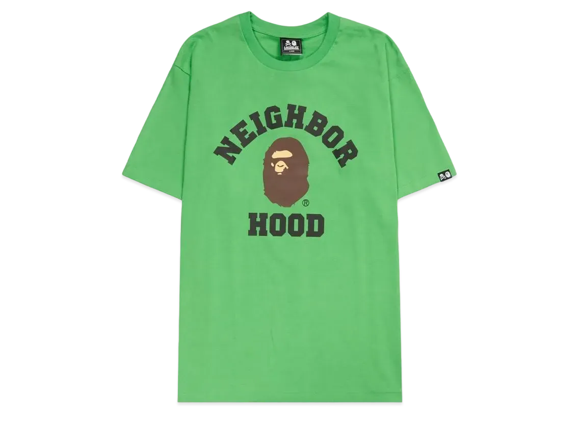 A BATHING APE x NEIGHBORHOOD Tee "Green"