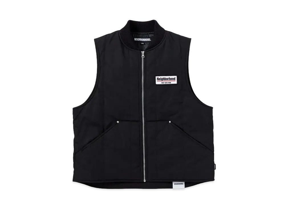 NEIGHBORHOOD Padded Work Vest "Black"