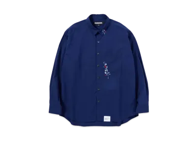 NEIGHBORHOOD Drip Embroidery Shirt LS "Navy"