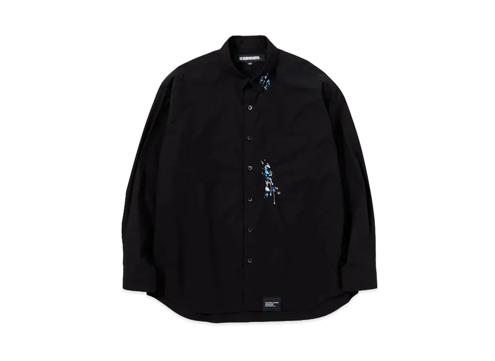 NEIGHBORHOOD Drip Embroidery Shirt LS "Black"
