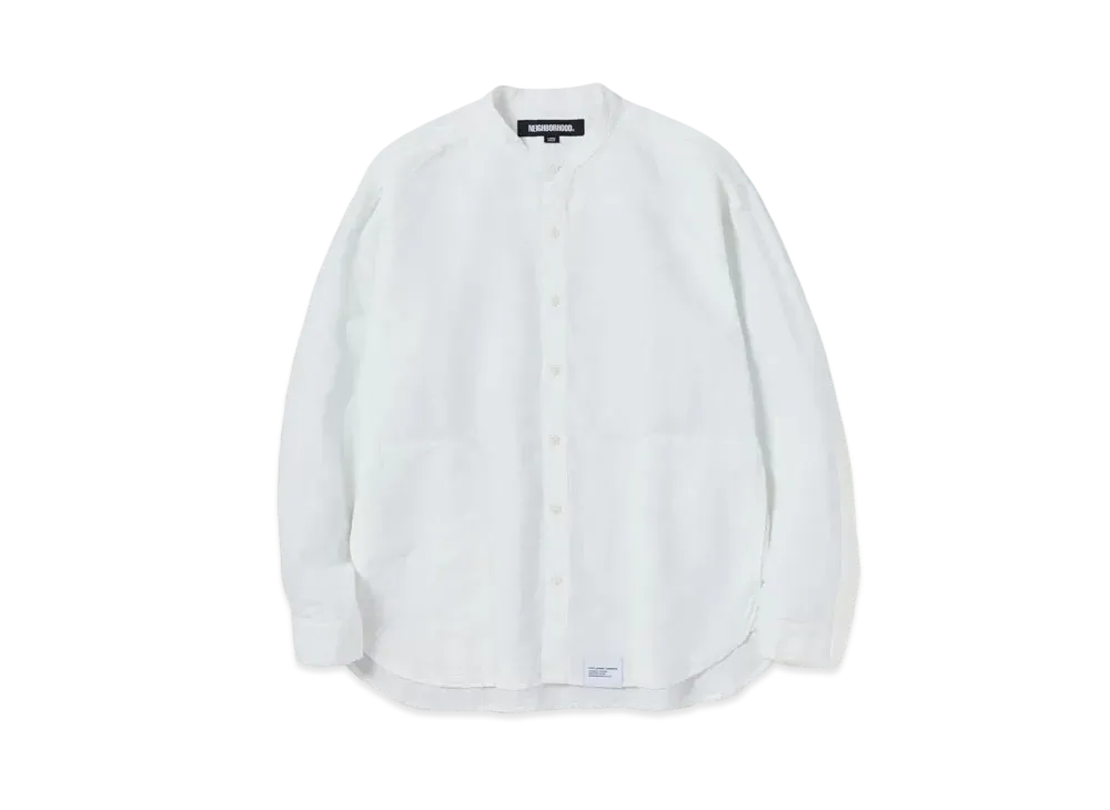 NEIGHBORHOOD Bandcollar Shirt LS "White"