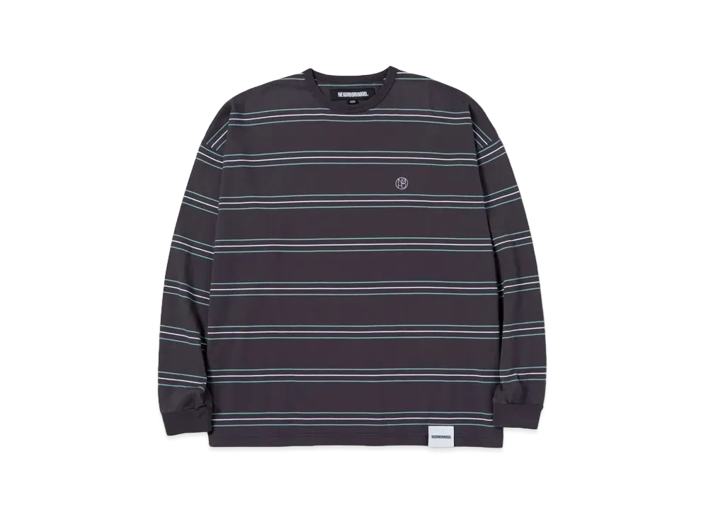 NEIGHBORHOOD Border Crewneck LS "Charcoal"