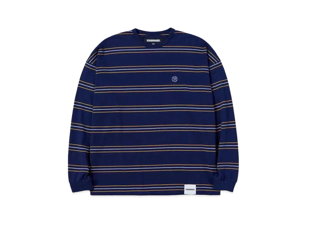NEIGHBORHOOD Border Crewneck LS "Navy"