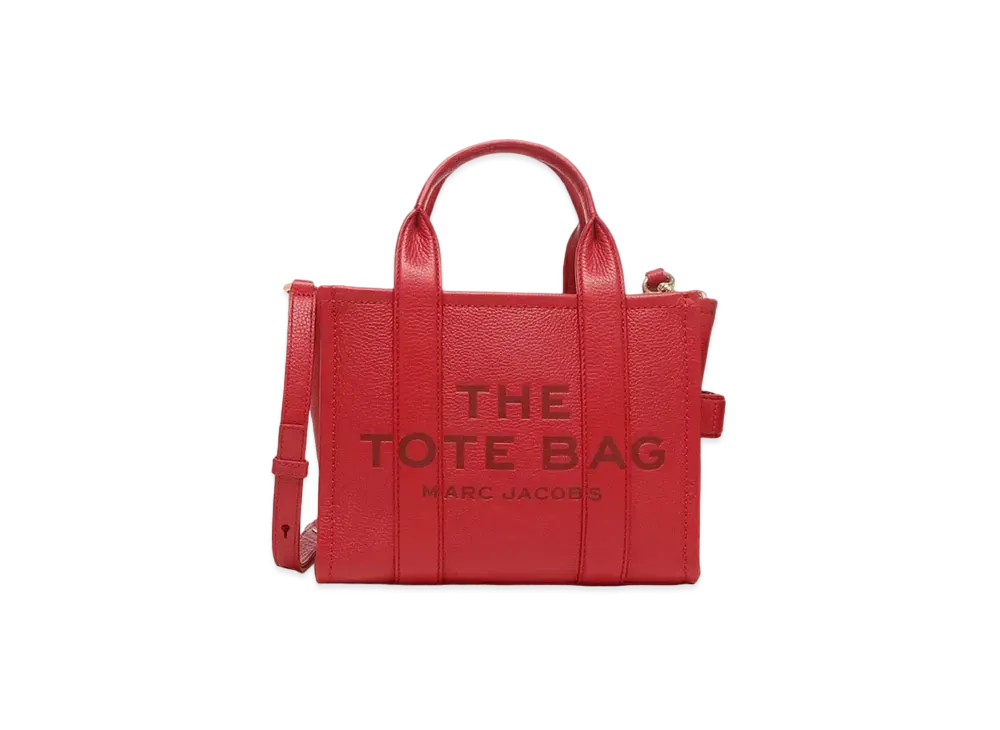 Marc Jacobs The Leather Mini Tote Bag "True Red"