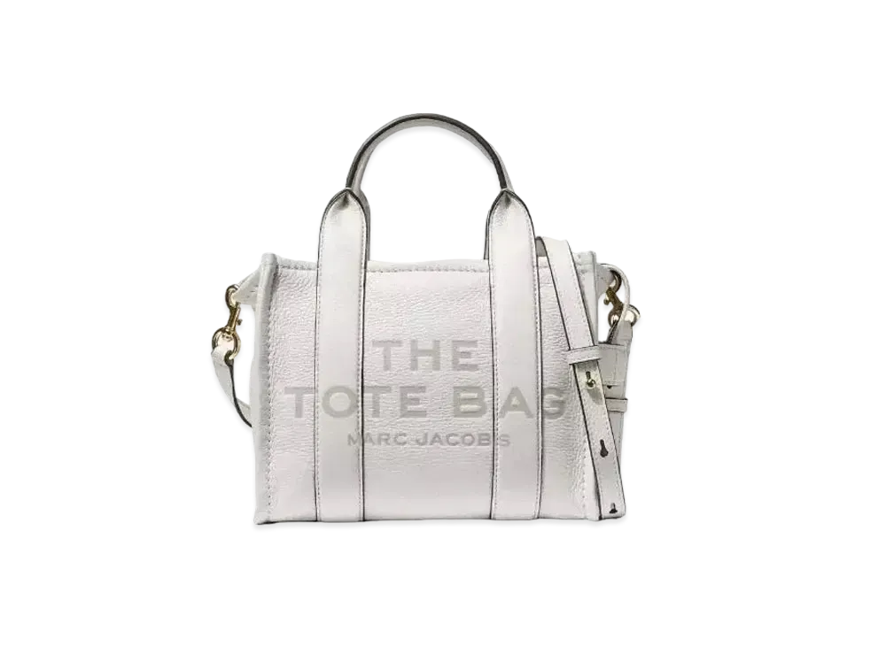 Marc Jacobs The Leather Mini Tote Bag "Cotton"