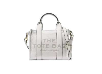 Marc Jacobs The Leather Mini Tote Bag "Cotton"