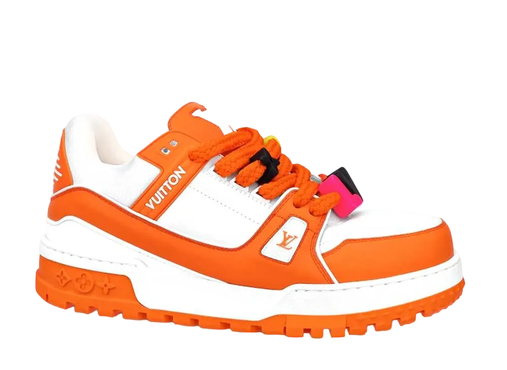 ルイヴィトン LV トレイナー マキシ・ライン スニーカー "オレンジ"