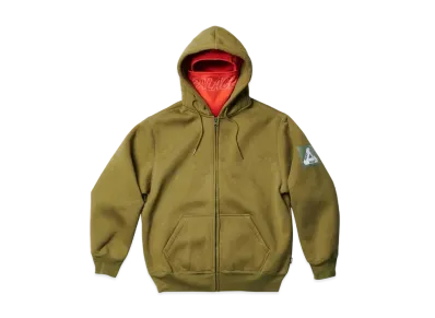 PALACE Facemask Shearling Thermal Hood "Olive"