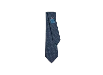 Hermes Tie 7 Dancing H "Marine/Bleu Profond"