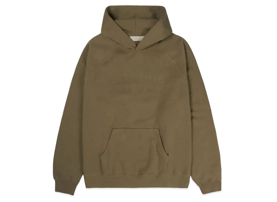FEAR OF GOD ESSENTIALS Hoodie (Felt Logo) "Wood"